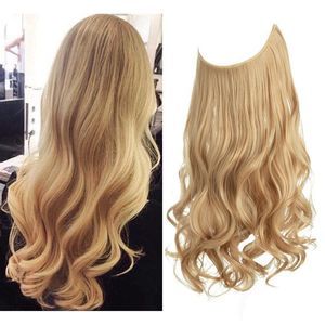Hair Extension Wavy Long Synthetic Sandy Blonde